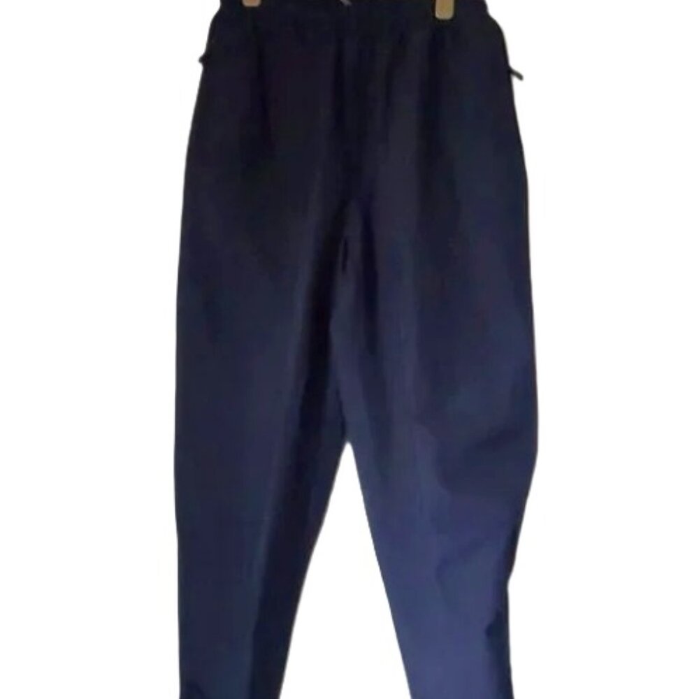Women's Size 12 Snow Pants Outdoor Pockets Stretch Waist Navy Workwear Activity